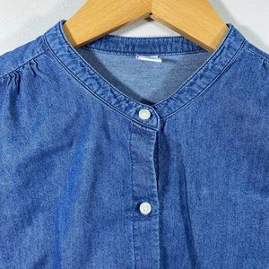 Women’s Old Navy Chambray Button Down Shirt and Ruffle Shoulder Size XS